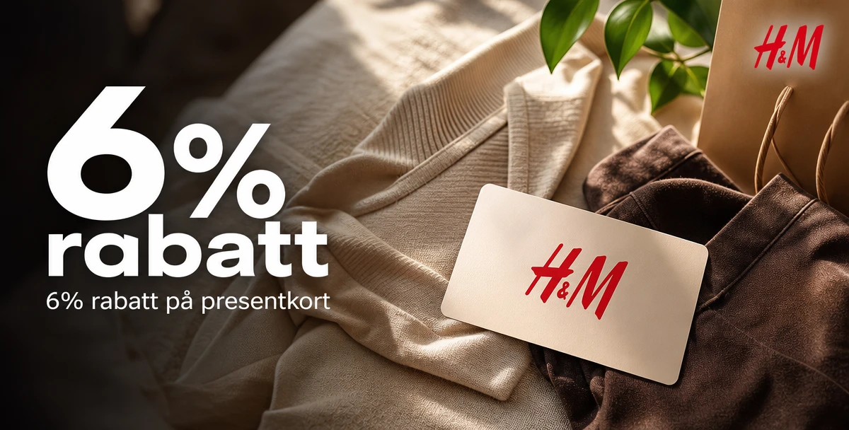H&M Presentkort – 6% rabatt på presentkort – 6% rabatt på presentkort