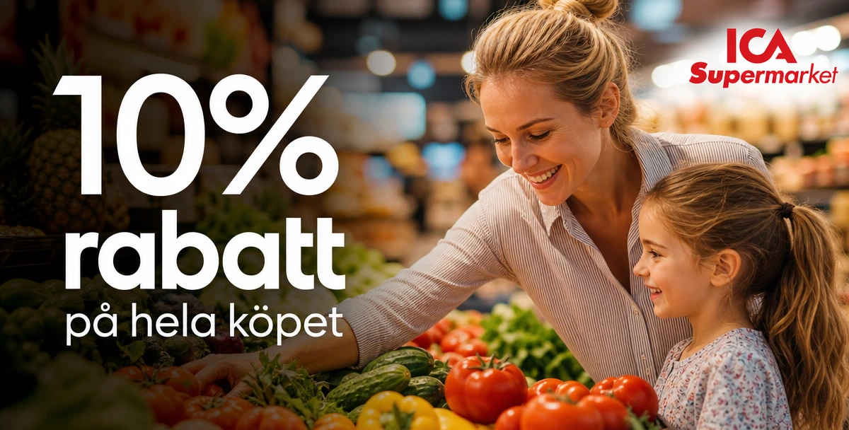 ICA Supermarket Storvreta – 10% rabatt – på hela köpet