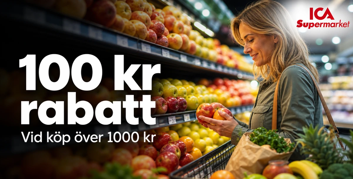 ICA Supermarket Väddö – 100 kr rabatt – Vid köp över 1000 kr