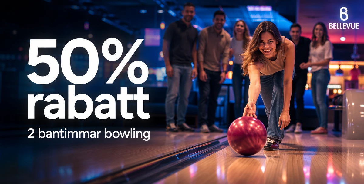 Bellevuestadion i Västerås – 50% rabatt – 2 bantimmar bowling