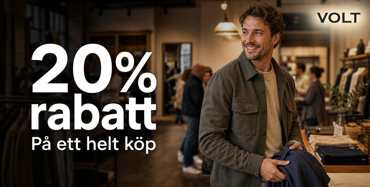 Volt – 20% rabatt – På ett helt köp