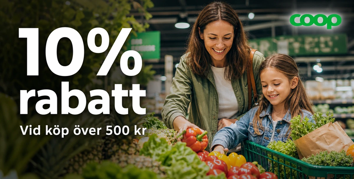 Coop City Karlstad – 10% rabatt – Vid köp över 500 kr
