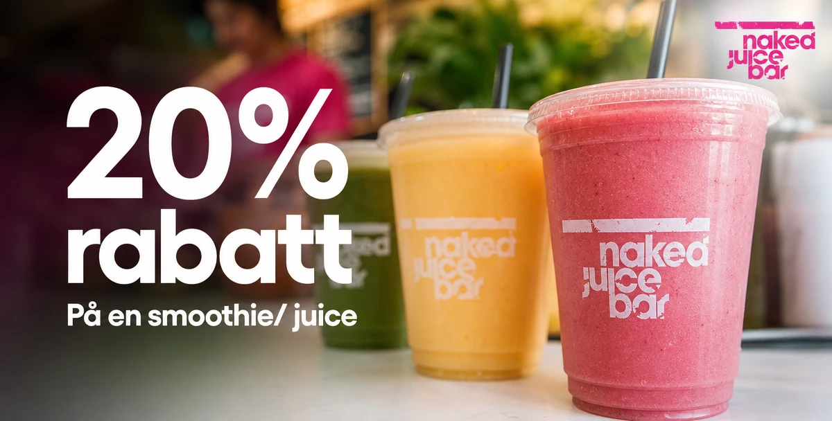 Naked Juicebar Gränbystaden – 20% rabatt – På en smoothie/ juice