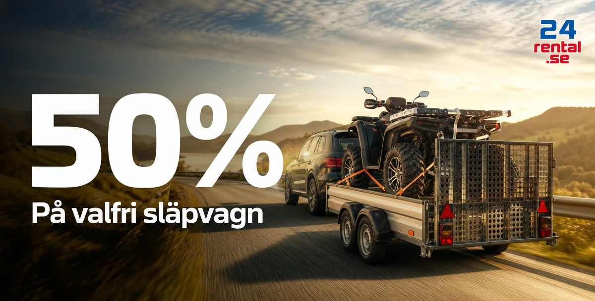 24rental – 50% – På valfri släpvagn