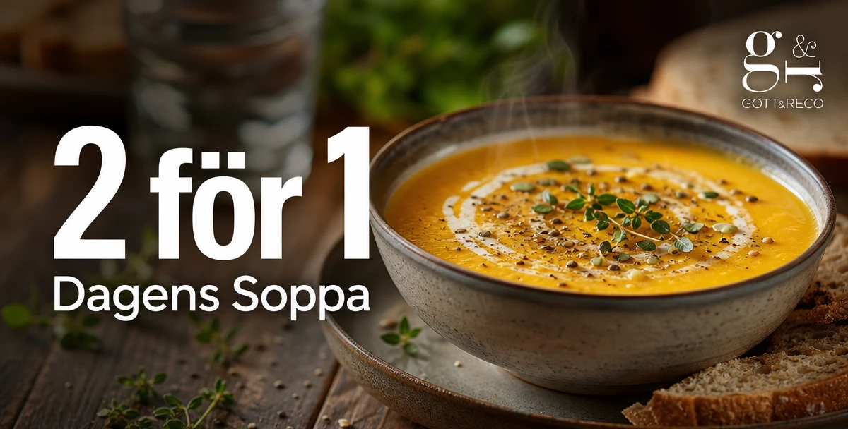 Gott&Reco - Restaurang Falun – 2 för 1 – Dagens Soppa