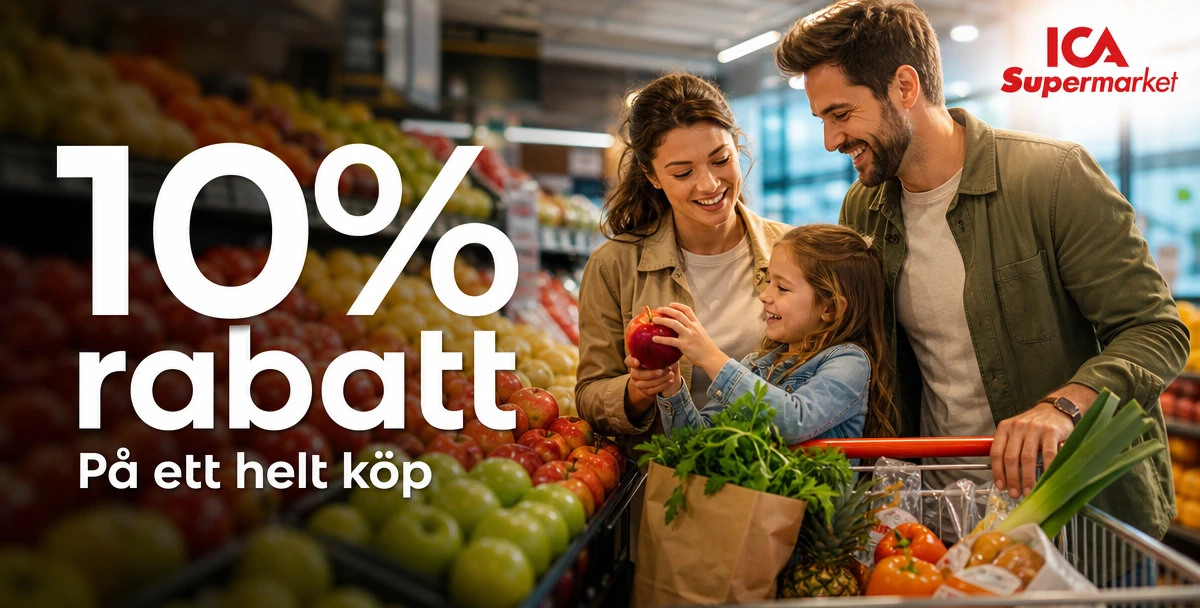 ICA Supermarket Kupolen – 10% rabatt – På ett helt köp