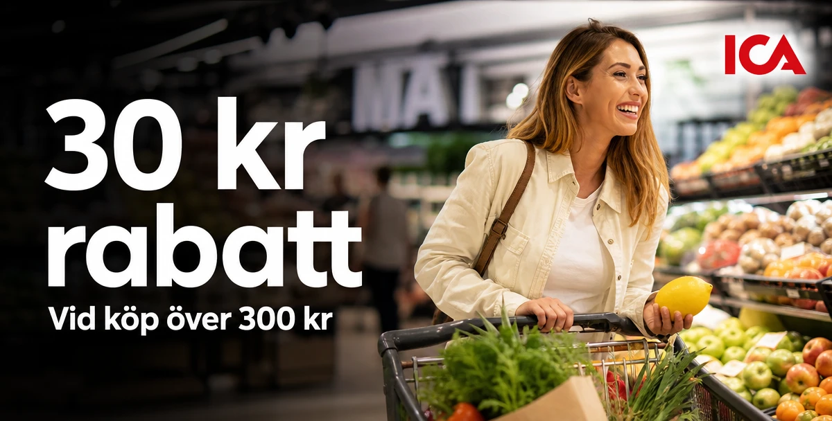 ICA Vretgränd – 30 kr rabatt – Vid köp över 300 kr