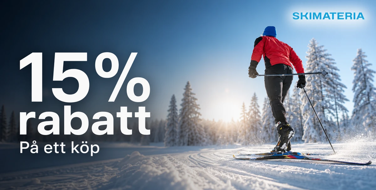 Skimateria – 15% rabatt – På ett köp