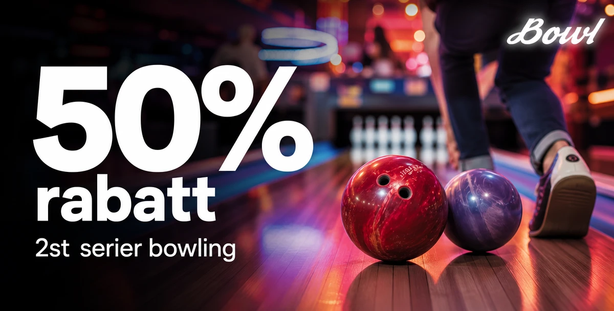 Bowlingcentrum – 50% rabatt – 2st serier bowling