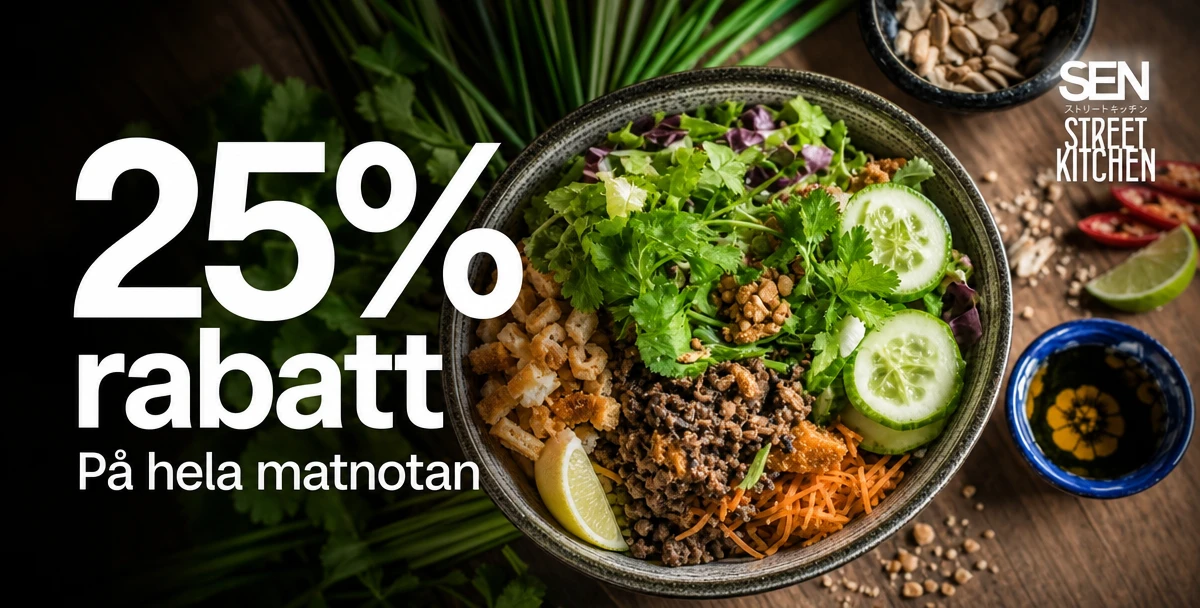 SEN Street Kitchen – 25% rabatt – På hela matnotan