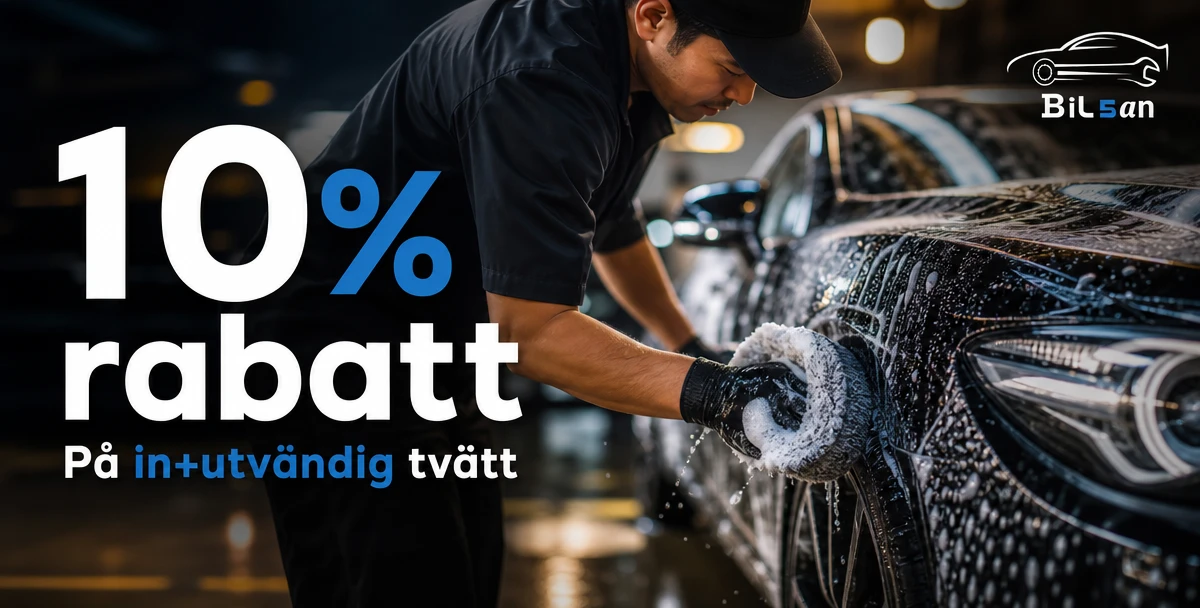 Bil5an MekoPartner – 10% rabatt – På in+utvändig tvätt