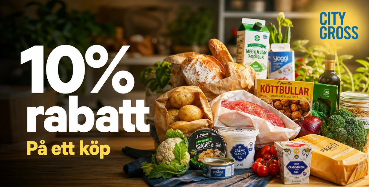 City Gross – 10% rabatt – På ett köp