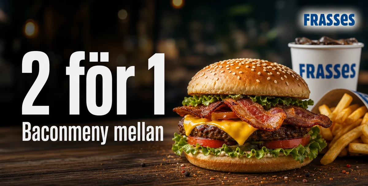 Frasses – 2 för 1 – Baconmeny mellan