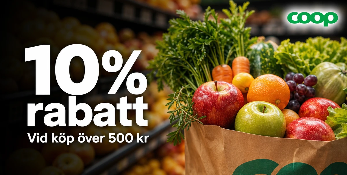 Coop Rimbo – 10% rabatt – Vid köp över 500 kr