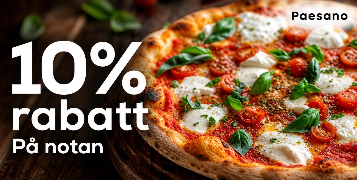 Paesano Italiano City – 10% rabatt – På notan