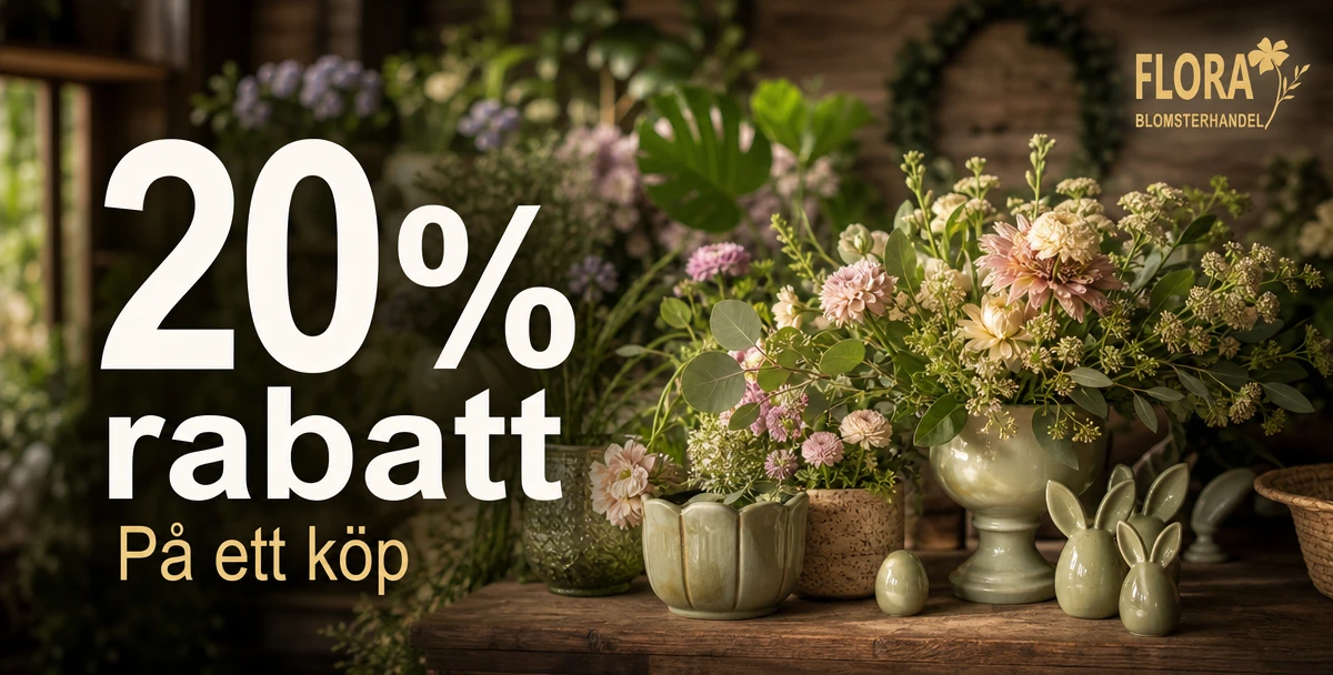 Flora Blomsterhandel i Enköping AB – 20% rabatt – På ett köp