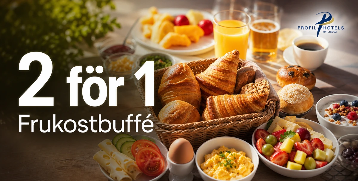 Profil Hotels Savoy – 2 för 1 – Frukostbuffé