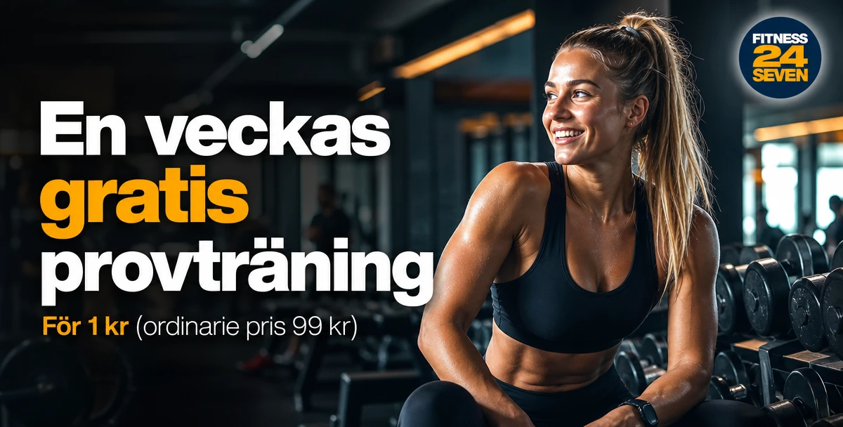 Fitness24Seven – En veckas gratis provträning – För 1 kr (ordinarie pris 99 kr)