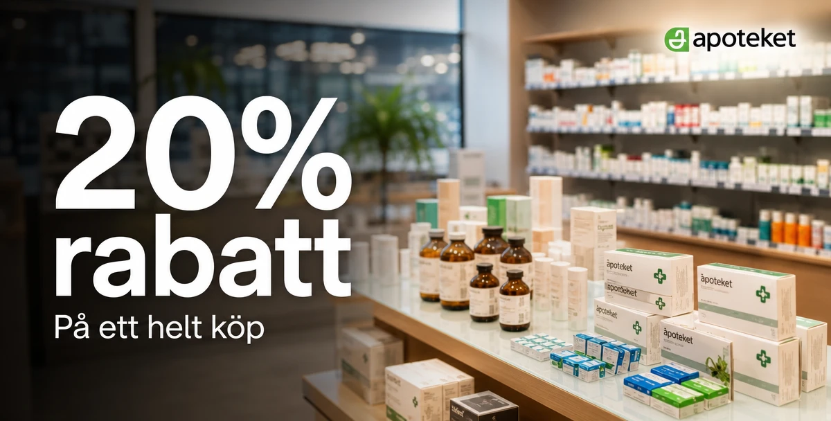 Apoteket – 20% rabatt – På ett helt köp