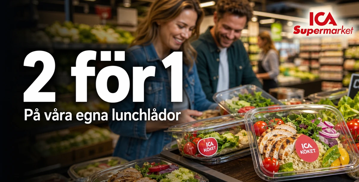 ICA Supermarket City, Uppsala – 2 för 1 – På våra egna lunchlådor