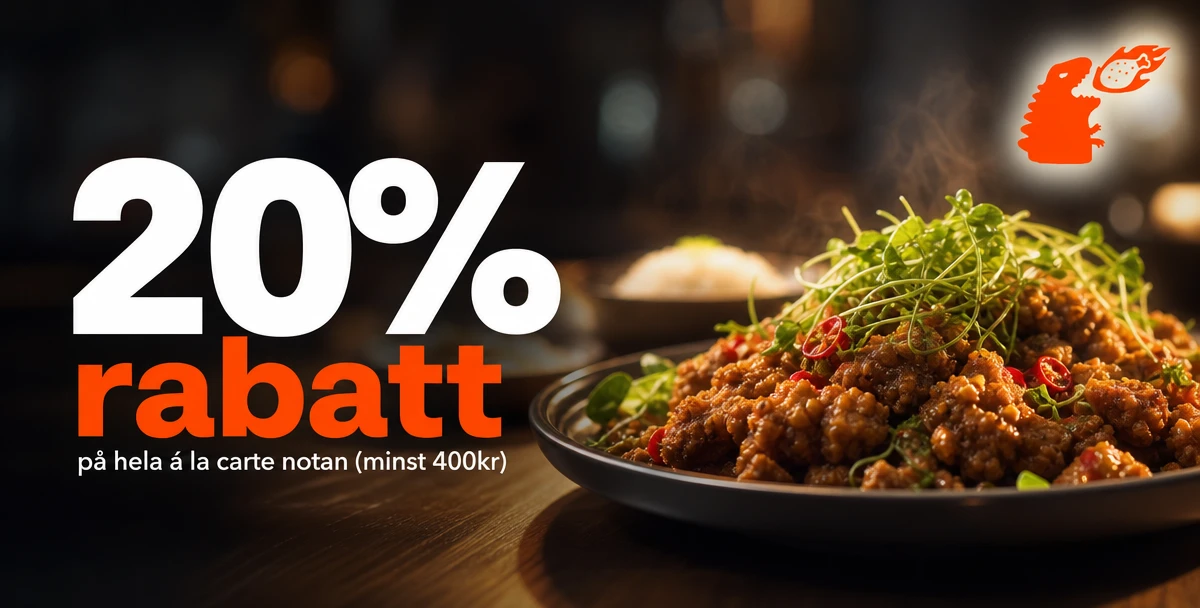 Monster Chicken – 20% rabatt – på hela á la carte notan (minst 400kr)