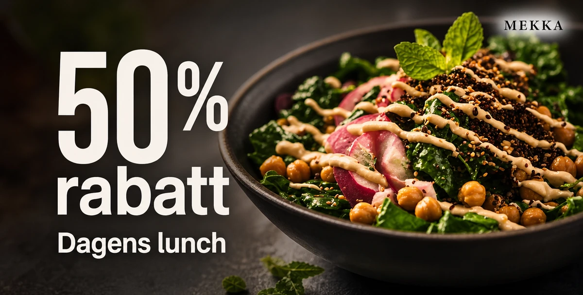 Konditori Mekka – 50% rabatt – Dagens lunch