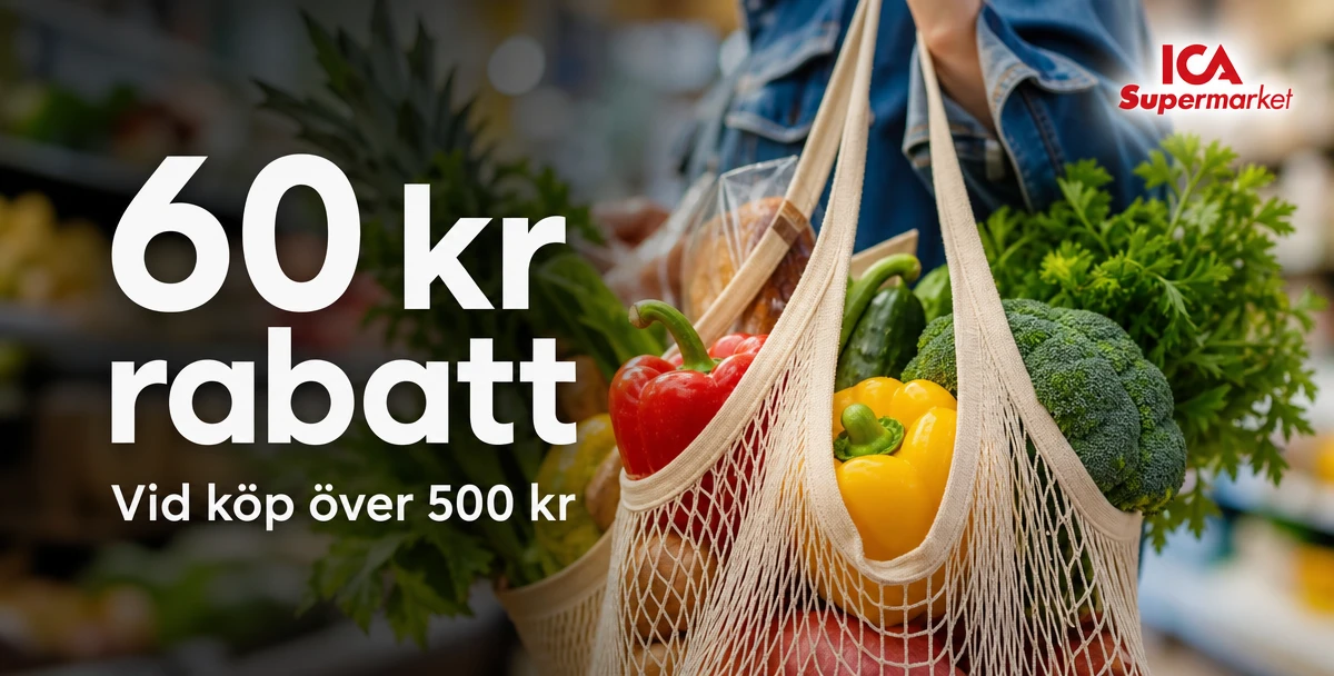 ICA Supermarket Heidenstamstorg – 60 kr rabatt – Vid köp över 500 kr