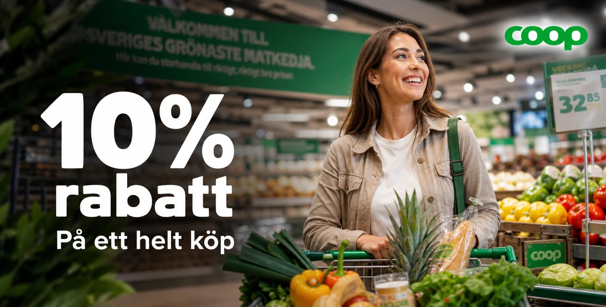 Coop Hörnefors – 10% rabatt – På ett helt köp