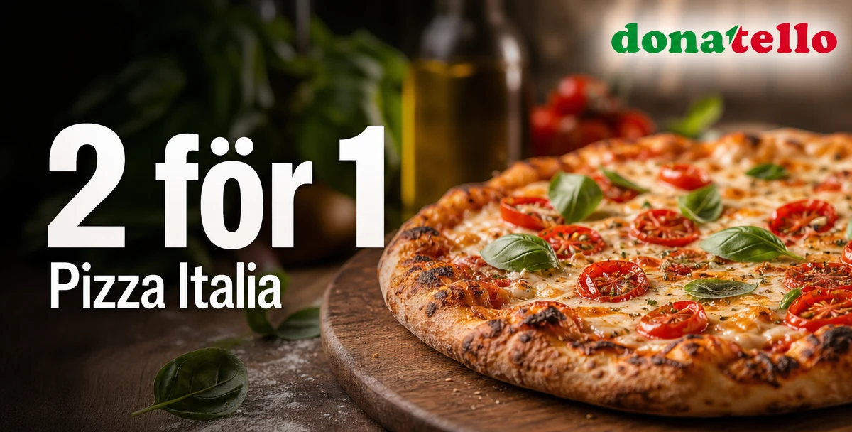 Restaurang Donatello – 2 för 1 – Pizza Italia