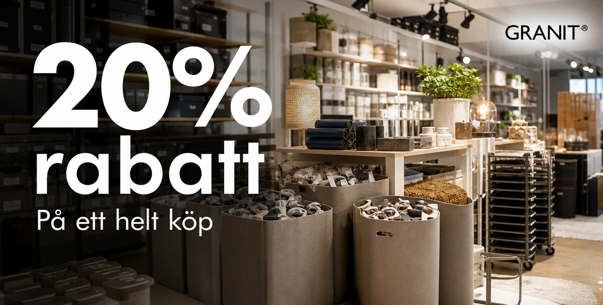 Granit – 20% rabatt – På ett helt köp