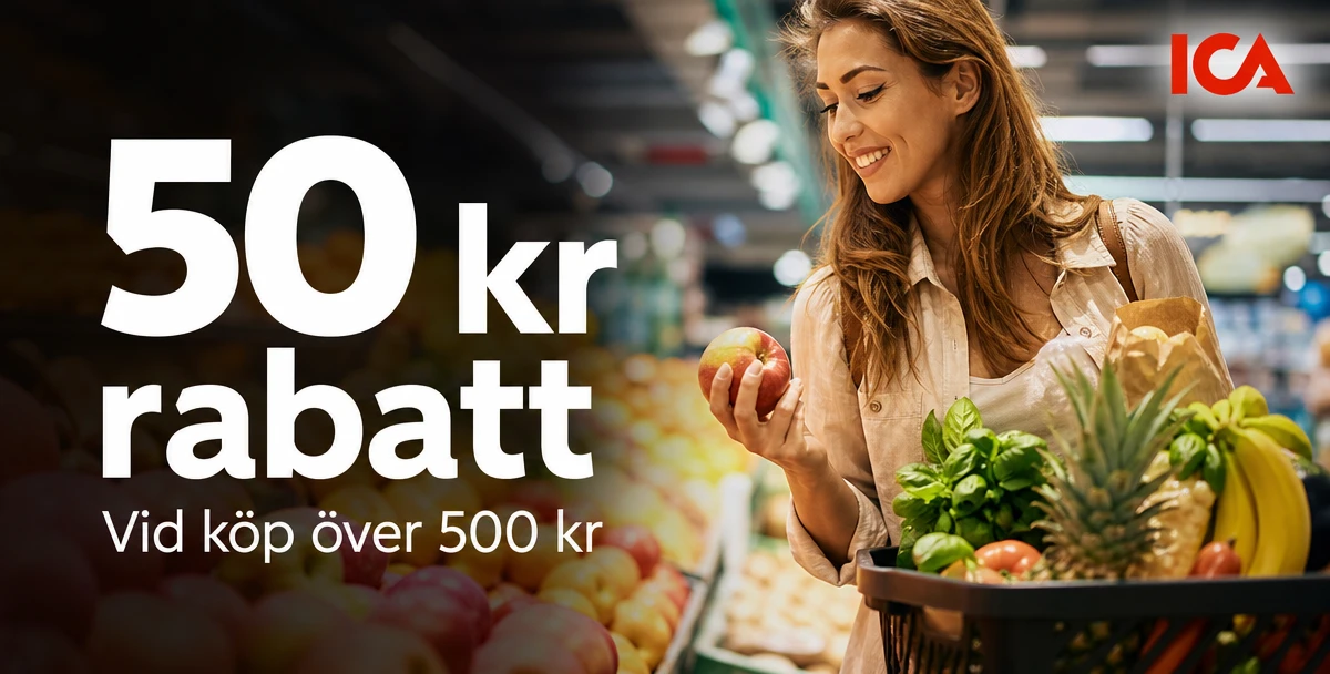 ICA Supermarket Strömsbro – 50 kr rabatt – Vid köp över 500 kr