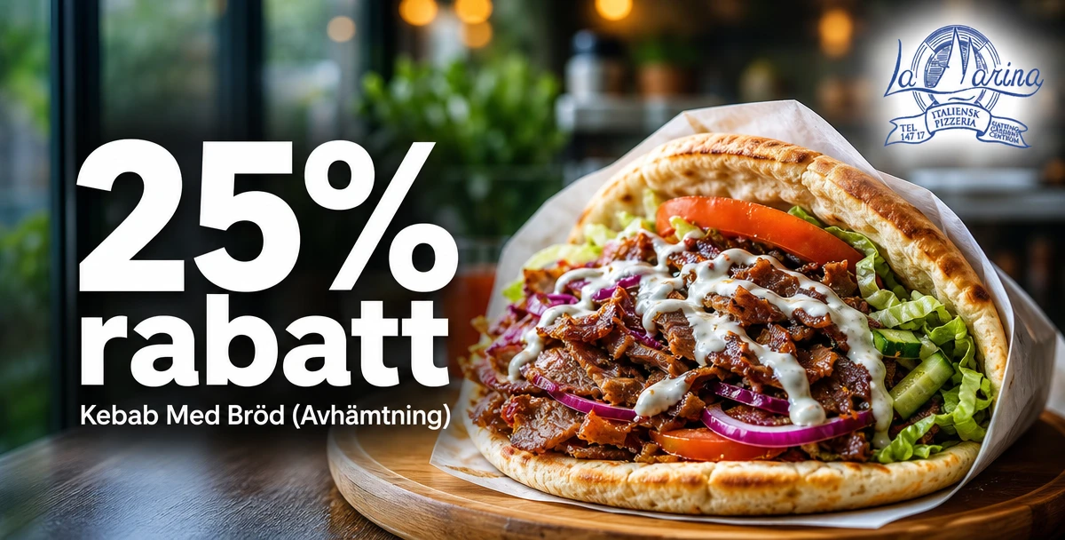 La Marina – 25% rabatt – Kebab Med Bröd (Avhämtning)