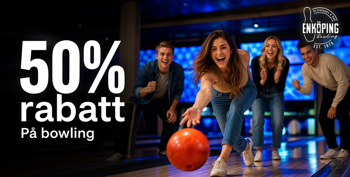 Enköpings Bowlinghall – 50% rabatt – På bowling