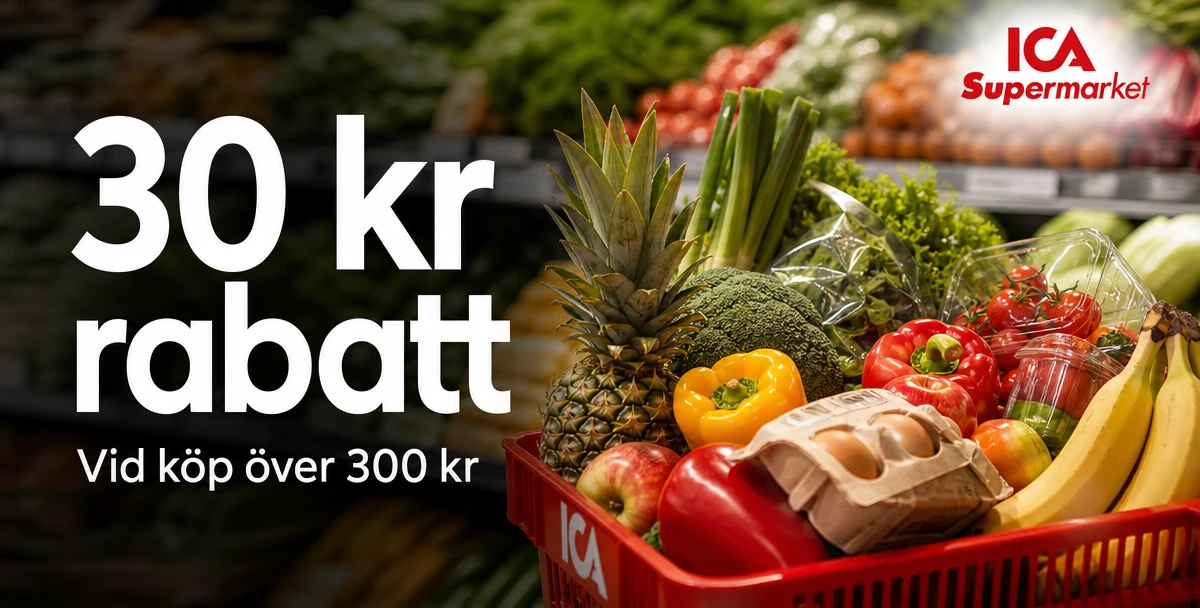 ICA Supermarket Årstahallen – 30 kr rabatt – Vid köp över 300 kr