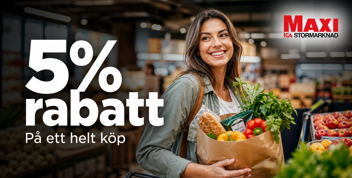 ICA Maxi Borlänge – 5% rabatt – På ett helt köp