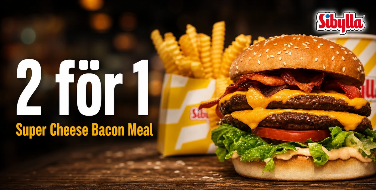 Sibylla – 2 för 1 – Super Cheese Bacon Meal