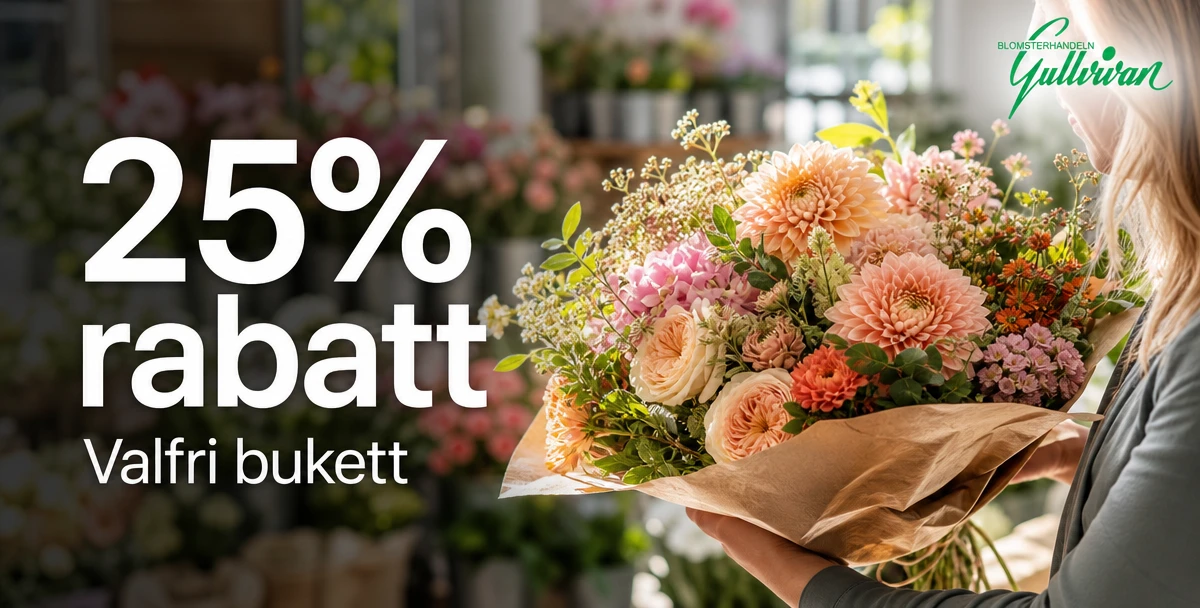 Gullvivan Interflora – 25% rabatt – Valfri bukett