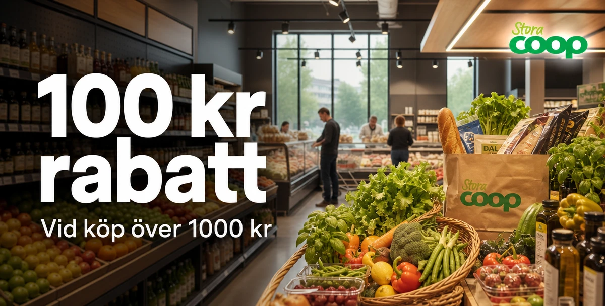 Stora Coop Boländerna – 100 kr rabatt – Vid köp över 1000 kr