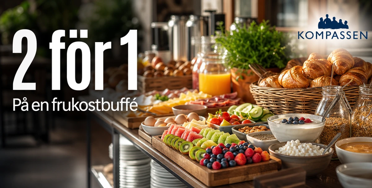 Kompassen – 2 för 1 – På en frukostbuffé