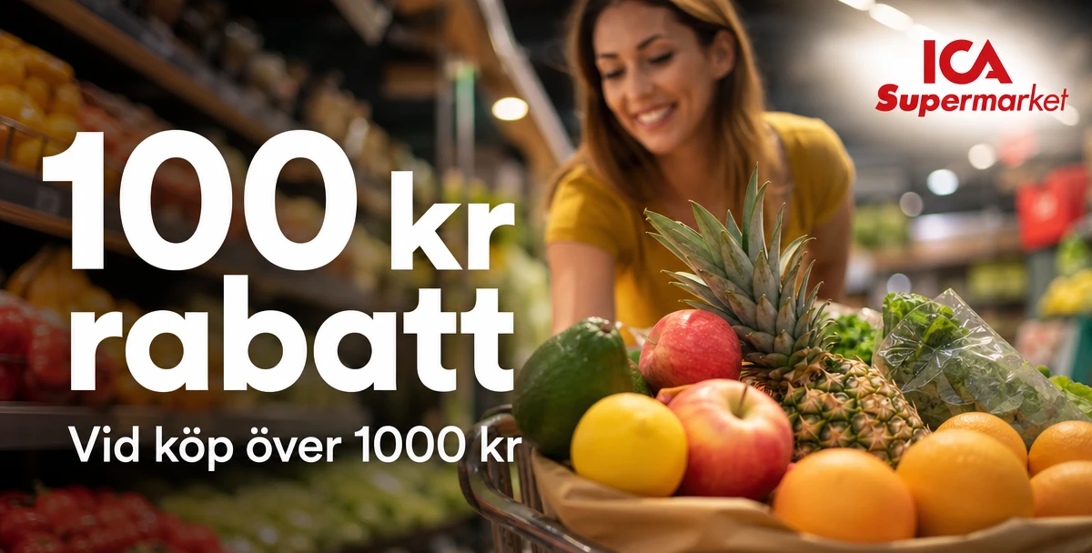 ICA Supermarket Östhammar – 100 kr rabatt – Vid köp över 1000 kr