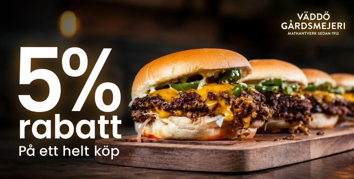 Väddö Gårdsmejeri - Gårdsbutik & Café – 5% rabatt – På ett helt köp