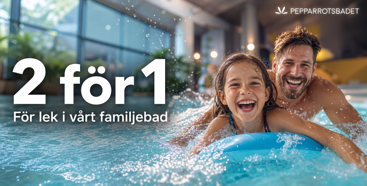 Pepparrotsbadet – 2 för 1 – För lek i vårt familjebad