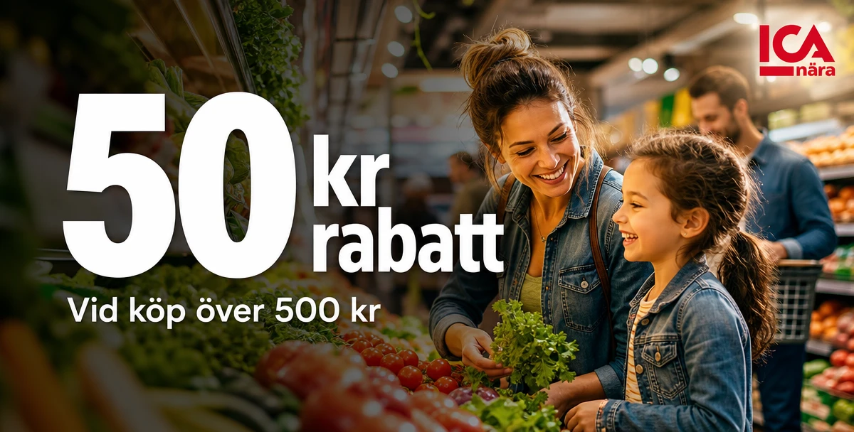 ICA Nära Siljan – 50 kr rabatt – Vid köp över 500 kr