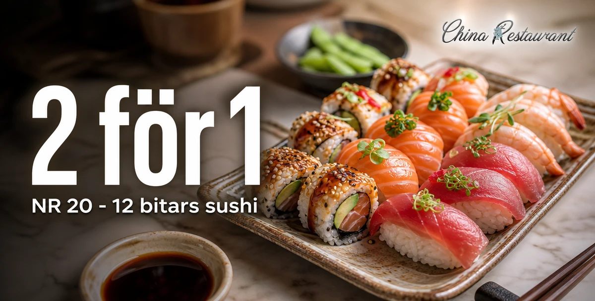 China Restaurant – 2 för 1 – NR 20 - 12 bitars sushi