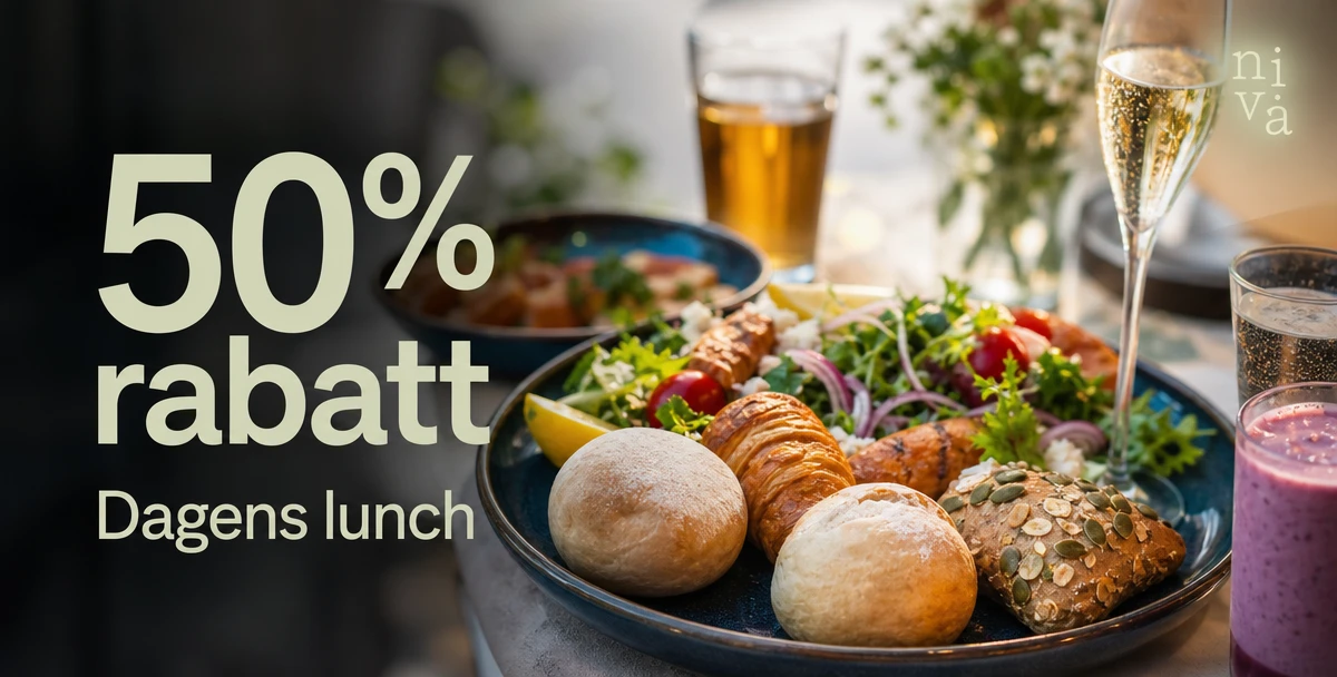 NIVÅ – 50% rabatt – Dagens lunch