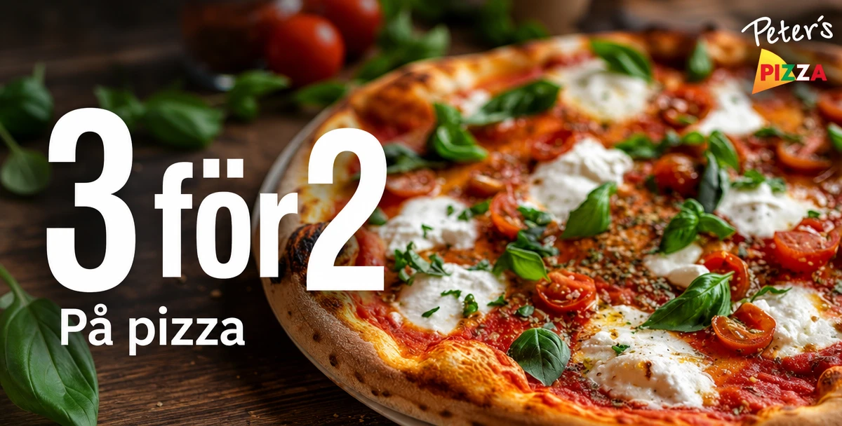 Peter's Pizza – 3 för 2 – På pizza