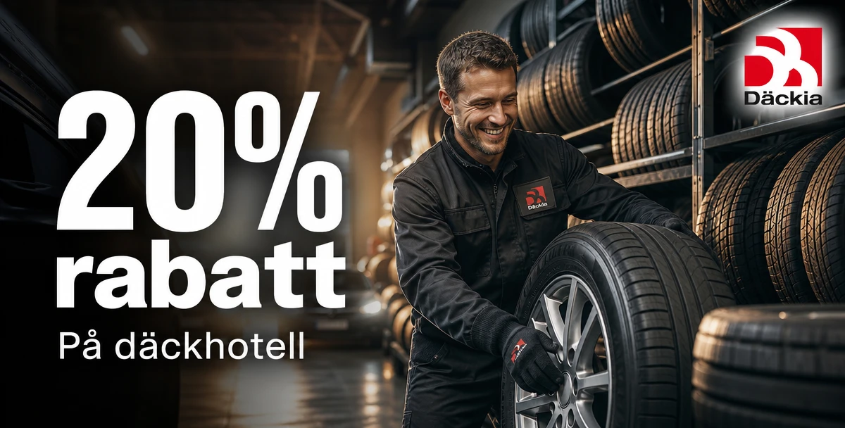 Däckia – 20% rabatt – På däckhotell