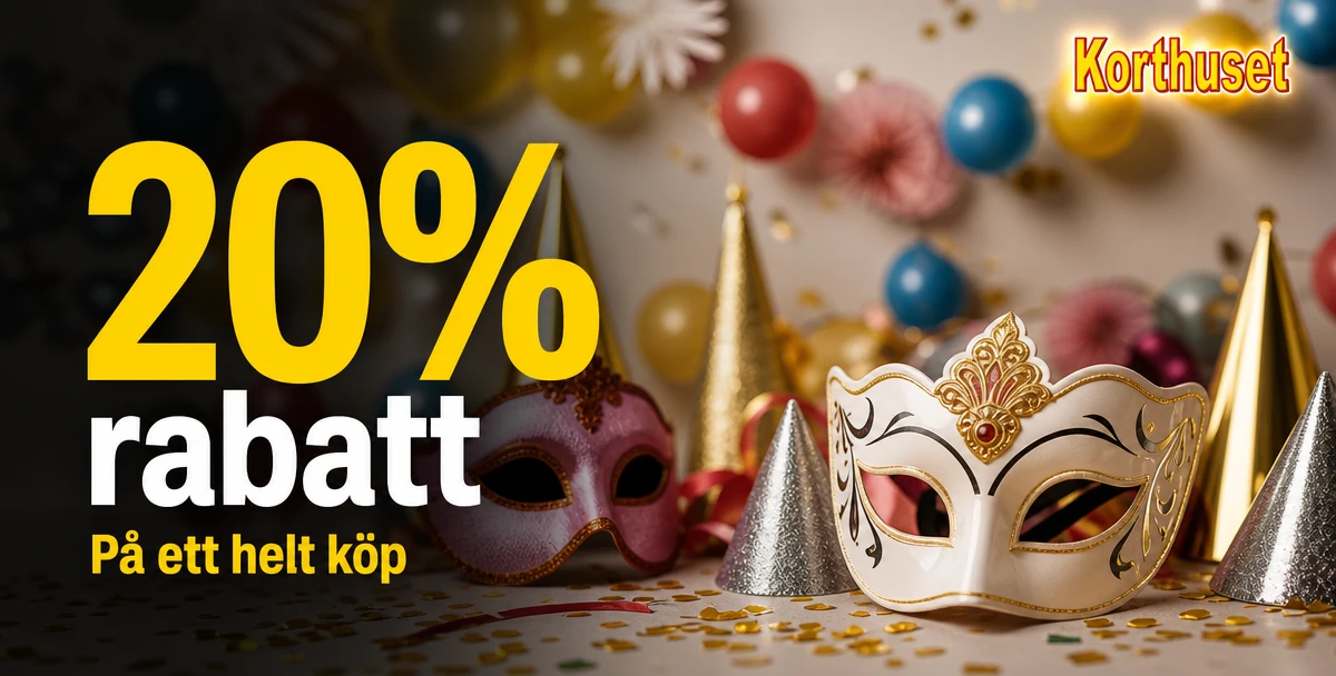Korthuset – 20% rabatt – På ett helt köp