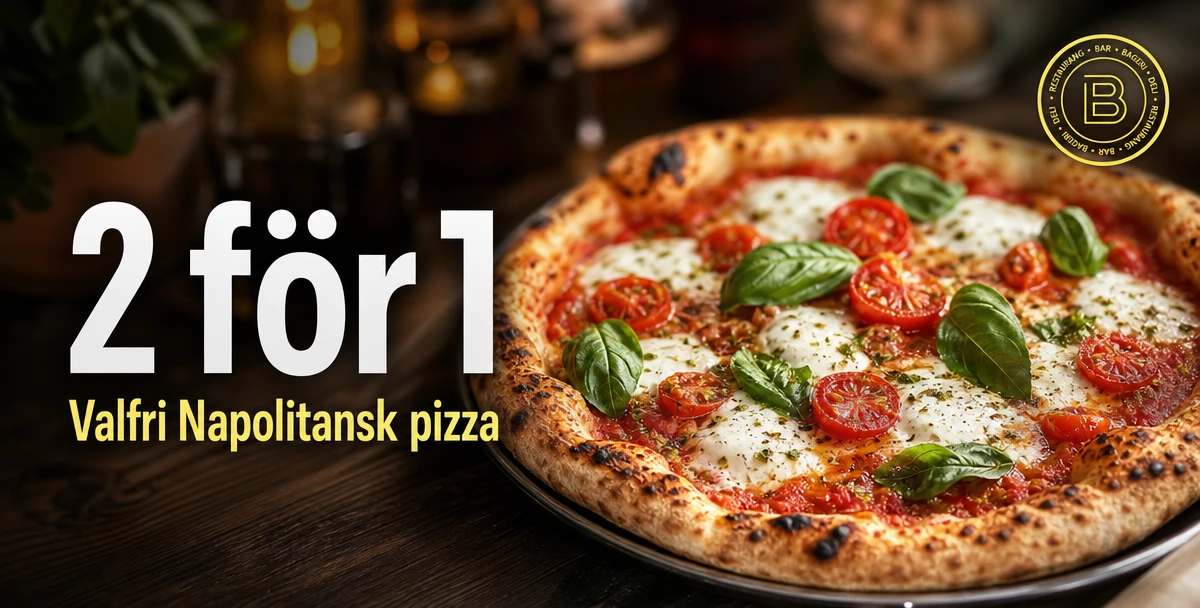 Bazar Bar & Restaurang – 2 för 1 – Valfri Napolitansk pizza