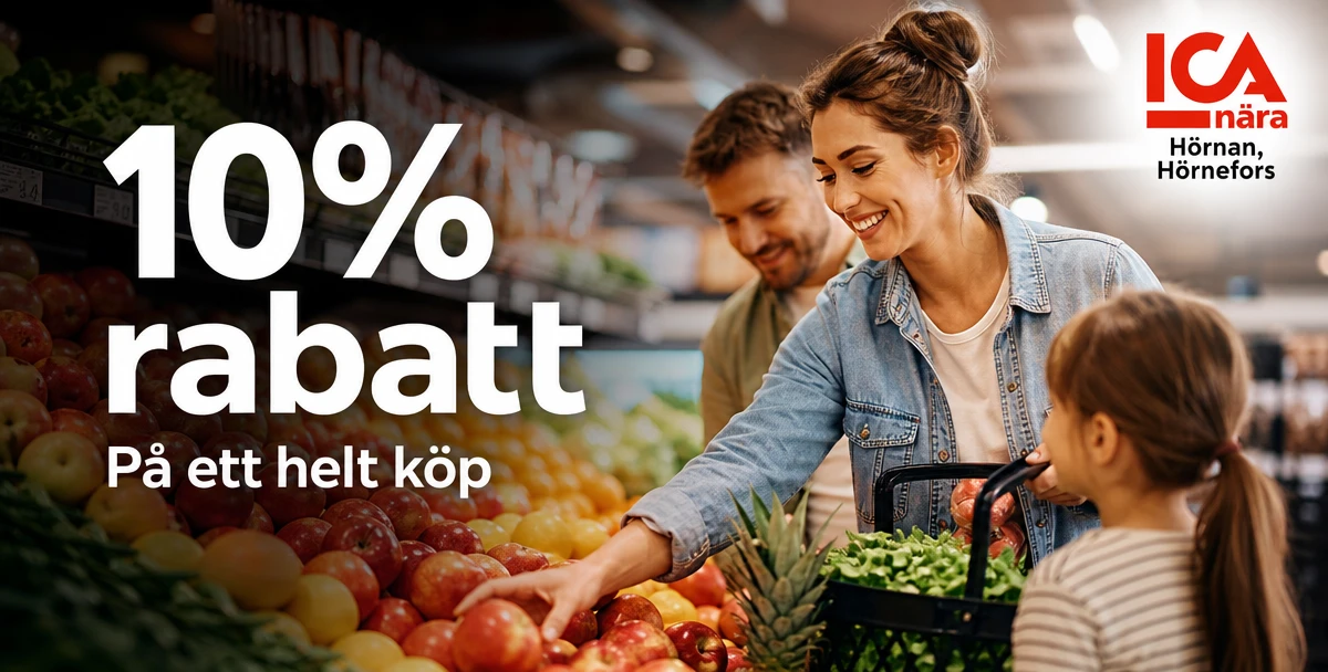 ICA Nära Hörnan – 10% rabatt – På ett helt köp